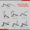 Truusk Sit Up Bank Verstellbare Bauchtrainer Trainingsbank Gepolstert 120kg Belastbar Rot Schwarz 166x53x52 60cm Für Effektives Bauchtraining | Truusk 8